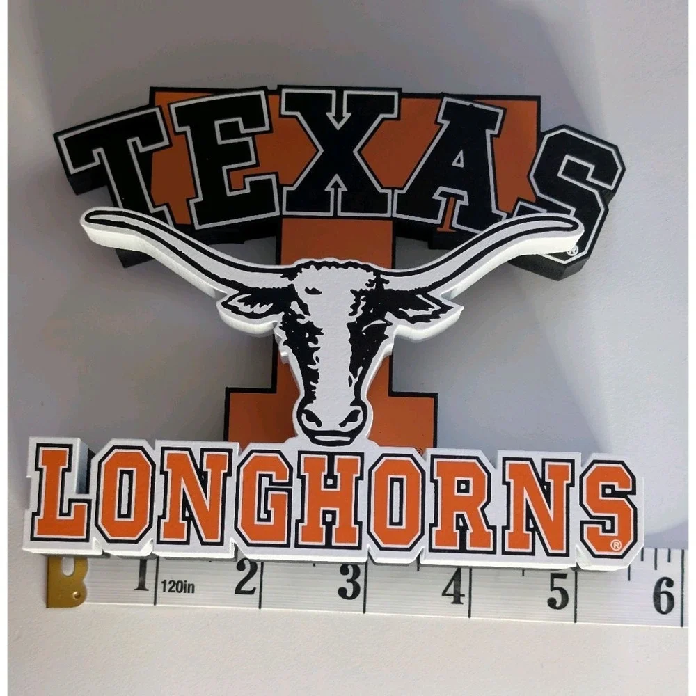 Vintage Texas Longhorns Desk Table Top Shelf Decor 2000